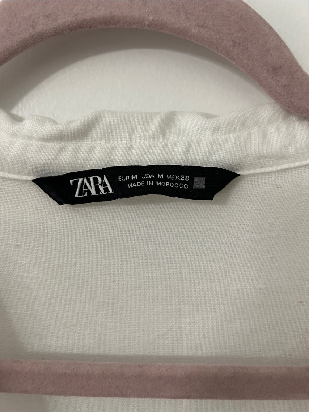Zara Dress Linen Maxi Medium White Button-Front Tiered Cottagecore Puff Sleeve - Picture 4 of 14